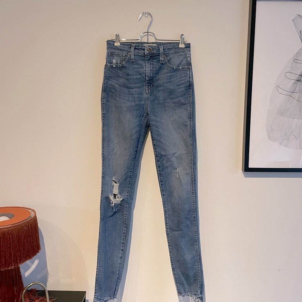 Madewell | Curvy High Rise Skinny Ripped Jeans 27 TALL